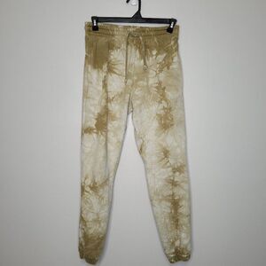 TALENTLESS Tie Dye Jogger Sweatpants brown green pull on size medium